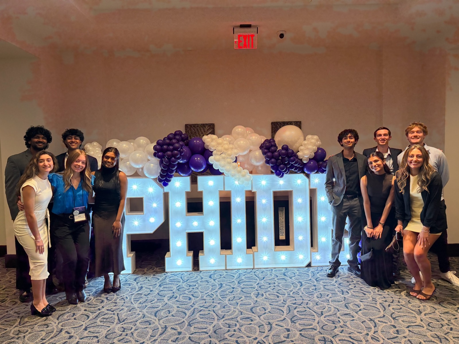 Members with light-up PHIDE letters